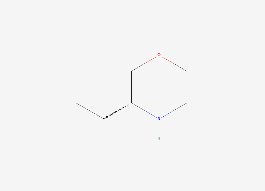Two-dimensional chemical structure of (3R)-3-Ethylmorpholine