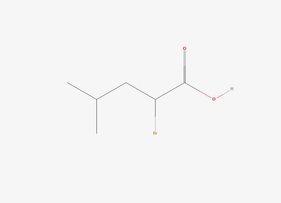 Two-dimensional chemical structure of 2-Bromo-4-methylpentanoic acid