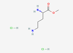 Two-dimensional chemical structure of methyl L-ornithine dihydrochloride