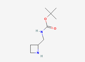 Two-dimensional chemical structure of tert-butyl N-(azetidin-2-ylmethyl)carbamate