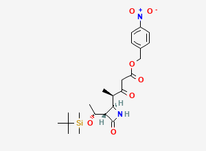 Two-dimensional chemical structure of Tebipenem Pivoxil Impurity 5, CAS 90822-22-3