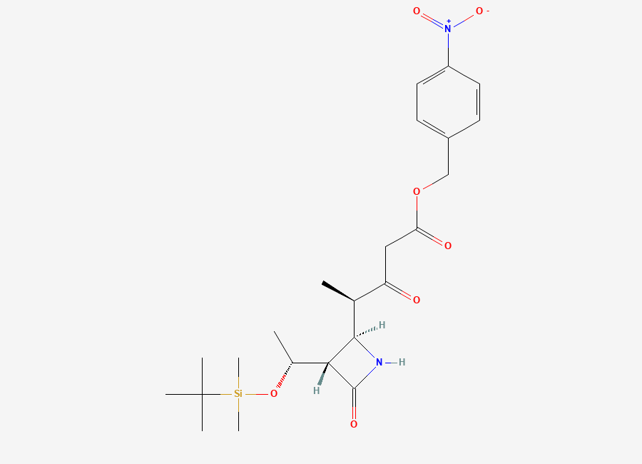 Two-dimensional chemical structure of Tebipenem Pivoxil Impurity 5, CAS 90822-22-3