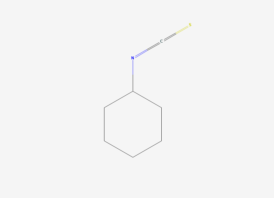 Two-dimensional chemical structure of Cyclohexyl Isothiocyanate, CAS 1122-82-3