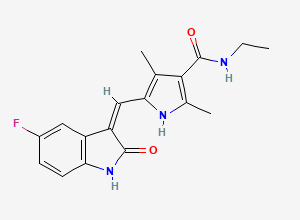 Two-dimensional chemical structure of Indole Desethyl Amide Impurity