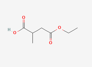 Two-dimensional chemical structure of 4-Ethoxy-2-methyl-4-oxobutanoic acid