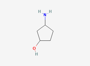 Two-dimensional chemical structure of 3-Aminocyclopentanol