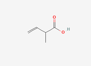 Two-dimensional chemical structure of 2-Methyl-3-butenoic Acid