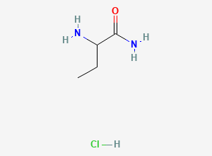 Two-dimensional chemical structure of 2-Aminobutanamide hydrochloride