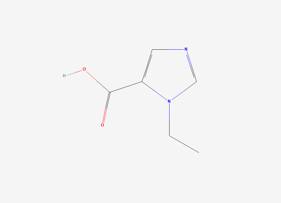 Two-dimensional chemical structure of 1-Ethyl-1H-imidazole-5-carboxylic acid