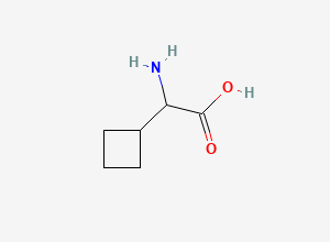 Two-dimensional chemical structure of 2-Amino-2-cyclobutylacetic acid