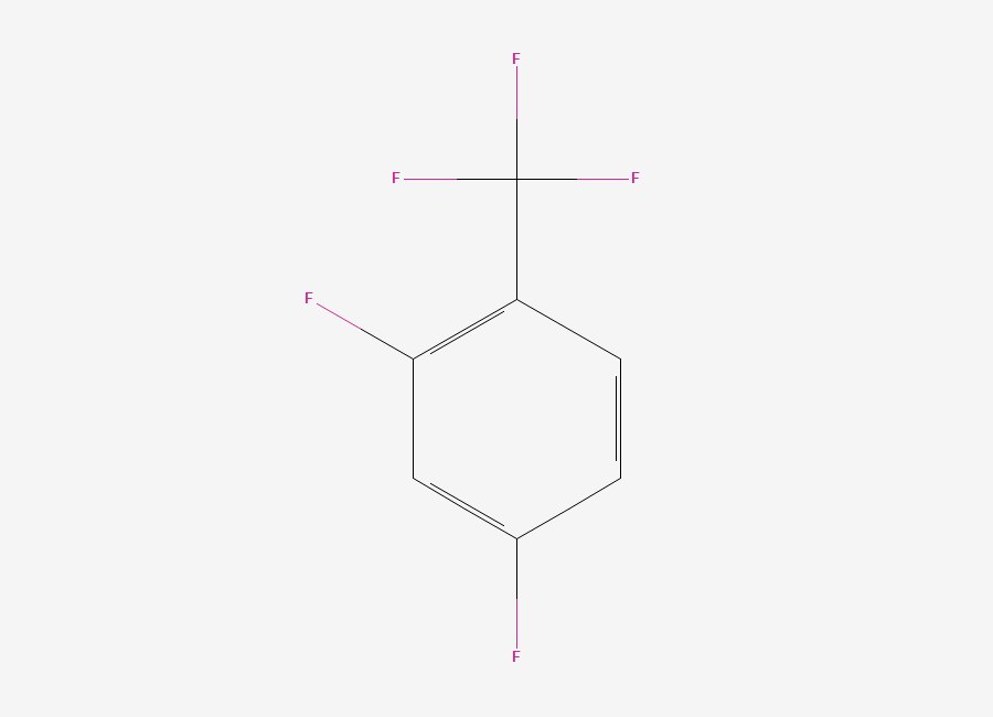 Two-dimensional chemical structure of 2,4-Difluorobenzotrifluoride