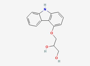 Two-dimensional chemical structure of Carvedilol Propanediol Impurity, CAS 123119-89-1