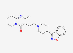 Two-dimensional chemical structure of Risperidone EP Impurity K / Risperidone BP Impurity K / Desfluoro Risperidone, CAS 106266-09-5