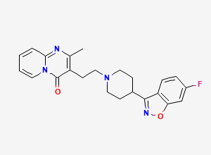Two-dimensional chemical structure of 5,6,7,8-Tetradehydro Risperidone, CAS 108855-18-1