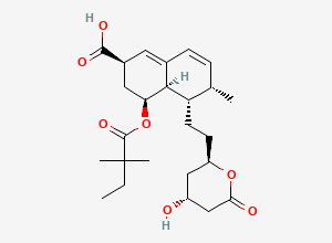 Two-dimensional chemical structure of 6'-Carboxy Simvastatin, CAS 114883-30-6