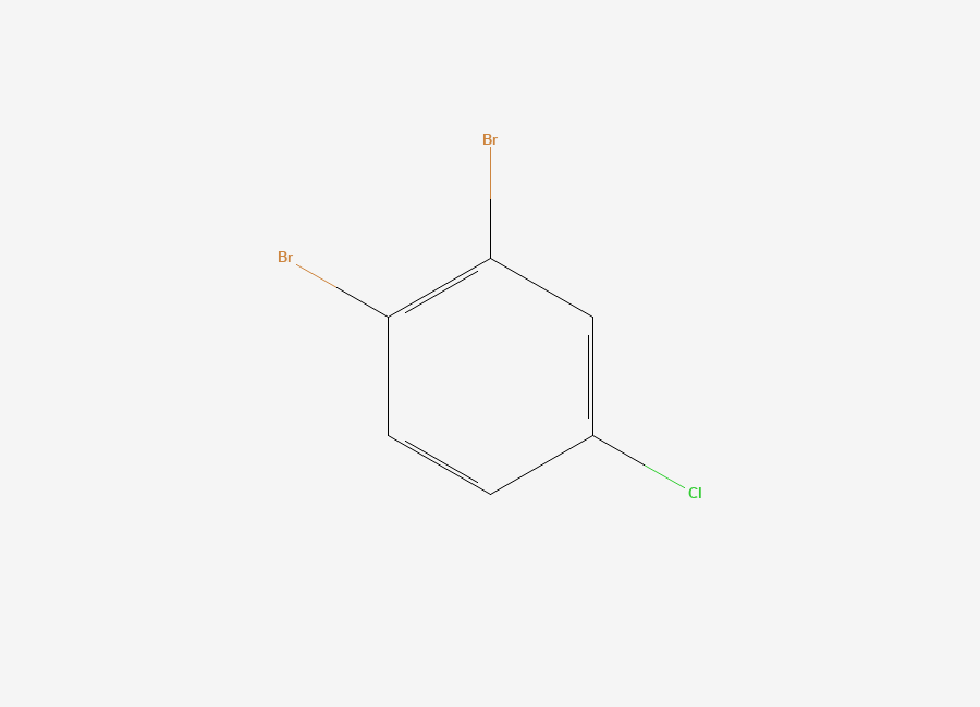 Two-dimensional chemical structure of Benzene, 1,2-dibromo-4-chloro-