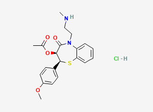 Two-dimensional chemical structure of N-Demethyldiltiazem hydrochloride