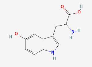 Two-dimensional chemical structure of 5-Hydroxy-DL-tryptophan, CAS 56-69-9