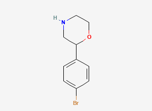 Two-dimensional chemical structure of 2-(4-Bromophenyl)morpholine