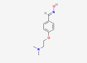 Two-dimensional chemical structure of 4-(2-(Dimethylamino)ethoxy)benzaldehyde oxime, CAS 3421-72-5