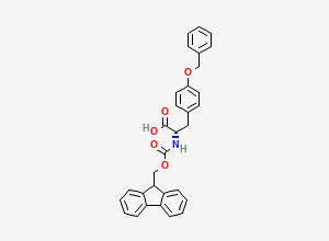 Two-dimensional chemical structure of O-Benzyl-N-(((9H-fluoren-9-yl)methoxy)carbonyl)-L-tyrosine