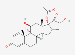 Two-dimensional chemical structure of Dexamethasone 17-acetate