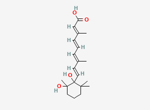 Two-dimensional chemical structure of 5,6-Dihydro-5,6-dihydroxyretinoic Acid, CAS 73341-58-9