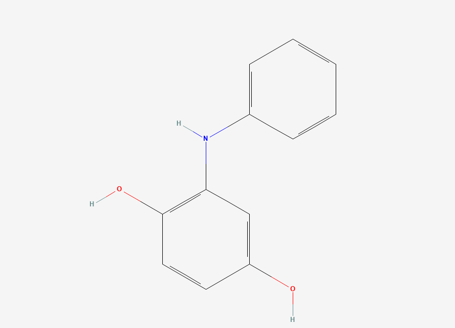 Two-dimensional chemical structure of Anilinohydroquinone