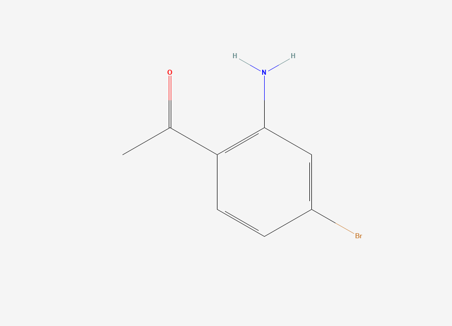 Two-dimensional chemical structure of 1-(2-Amino-4-bromophenyl)ethanone