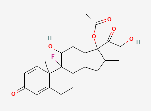 Two-dimensional chemical structure of Betamethasone 17-Acetate, CAS 5534-12-3