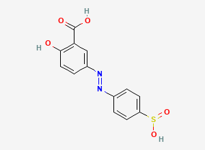 Two-dimensional chemical structure of Sulfanilazosalicylic acid (Azo Compound), CAS 1912438-05-1