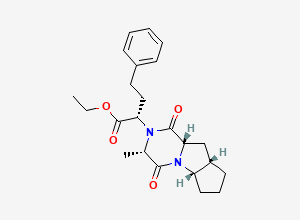 Two-dimensional chemical structure of Ramipril EP Impurity D/ Ramipril Diketopiperazine/ Ramipril Related Compound D (Free Base), CAS 108731-95-9