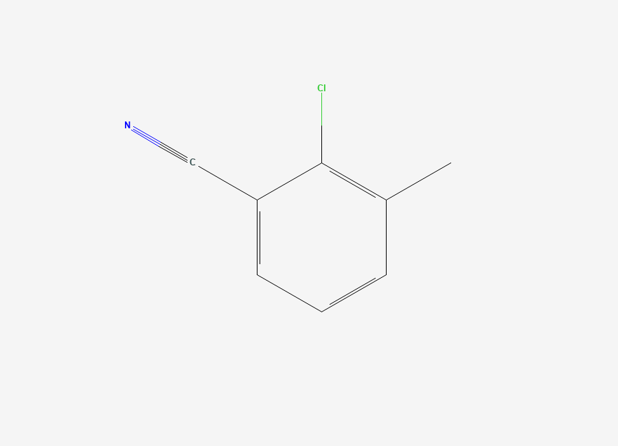 Two-dimensional chemical structure of 2-Chloro-3-methylbenzonitrile