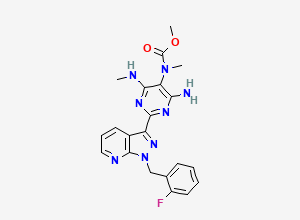 Two-dimensional chemical structure of Riociguat EP Impurity C (Free Base), CAS 2920299-23-4