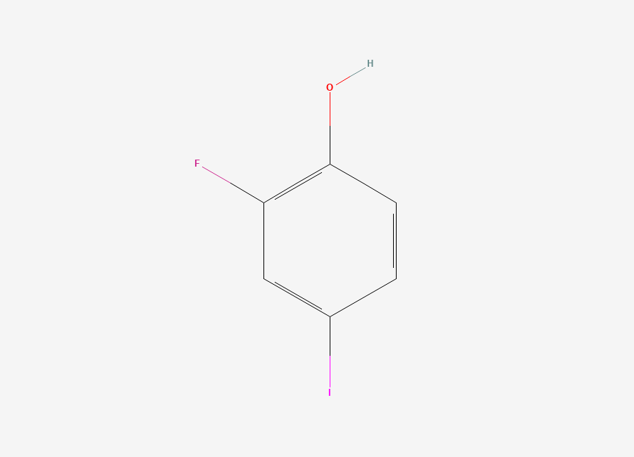 Two-dimensional chemical structure of 2-Fluoro-4-iodophenol