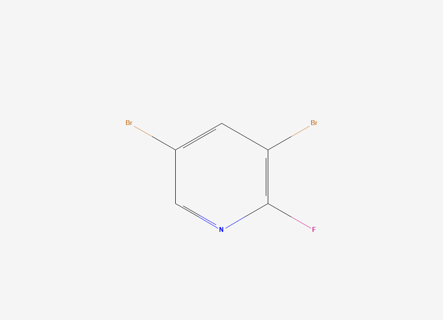 Two-dimensional chemical structure of 3,5-Dibromo-2-fluoropyridine
