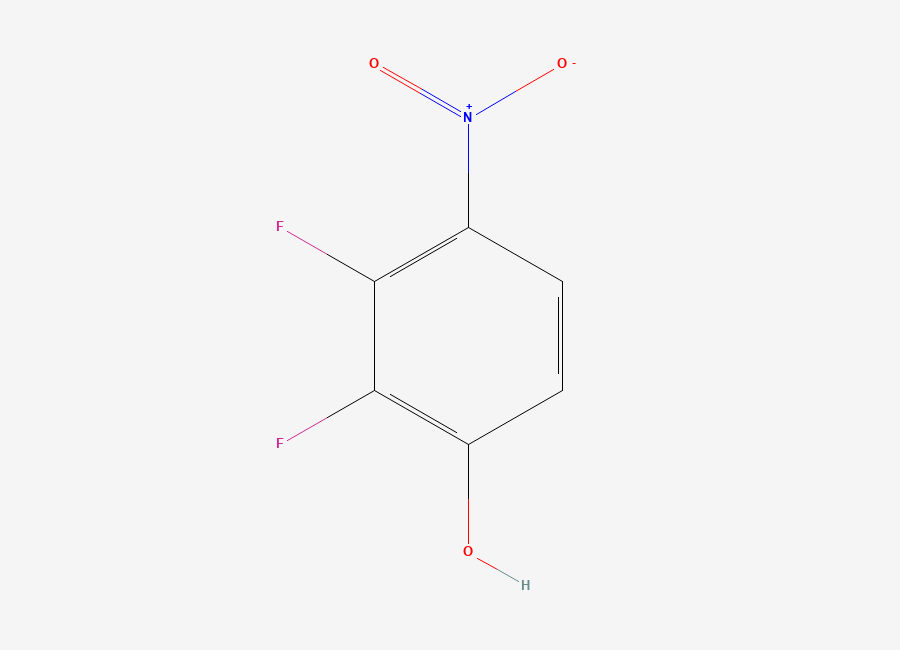 Two-dimensional chemical structure of 2,3-Difluoro-4-nitrophenol