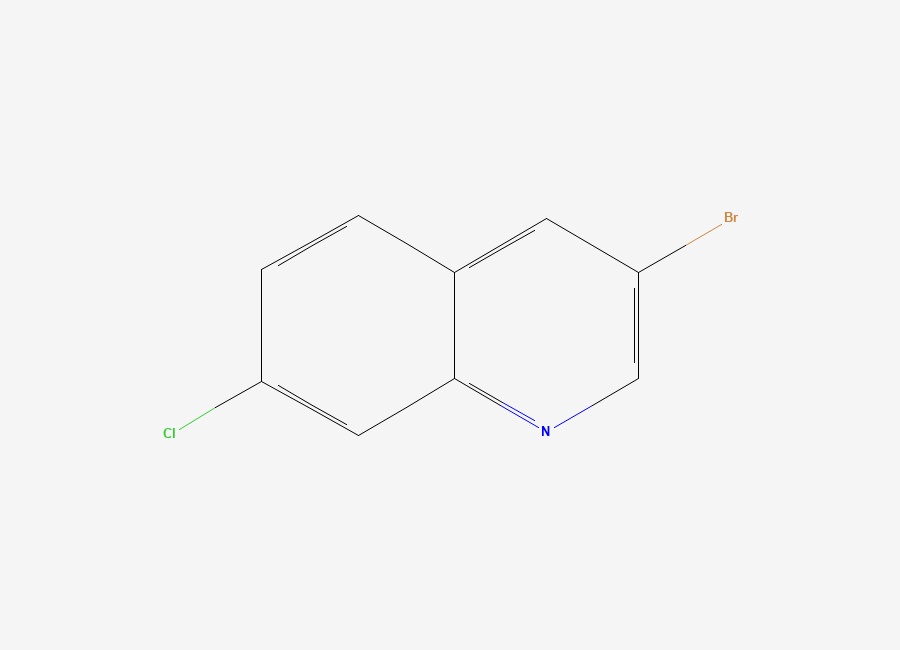 Two-dimensional chemical structure of 3-Bromo-7-chloroquinoline