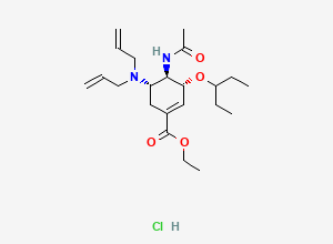 Two-dimensional chemical structure of Oseltamivir impurity-10