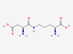 Two-dimensional chemical structure of (S)-2-Amino-5-((S)-2-amino-3-carboxypropanamido)pentanoic acid