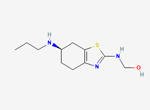 Two-dimensional chemical structure of (R)-((6-(propylamino)-4,5,6,7-tetrahydrobenzo[d]thiazol-2-yl)amino)methanol