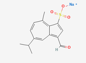 Two-dimensional chemical structure of 3-formyl-5-isopropyl-8-methylazulene-1-sulfonate, sodium (1:1)