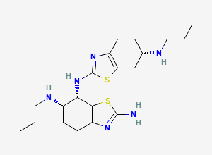 Two-dimensional chemical structure of (6S,7S)-N6-Propyl-N7-((S)-6-(propylamino)-4,5,6,7- tetrahydrobenzo[d]thiazol-2-yl)-4,5,6,7-tetrahydrobenzo[d]thiazole2,6,7-triamine, CAS 3018121-53-1