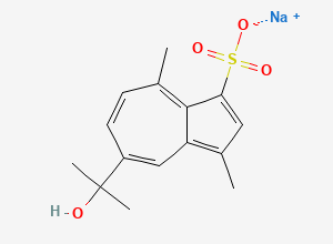 Two-dimensional chemical structure of sodium 5-(2-hydroxypropan-2-yl)-3,8-dimethylazulene-1-sulfonate, CAS 65757-01-9
