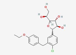 Two-dimensional chemical structure of Dapagliflozin 5- Member Ring Impurity/ Dapagliflozin Furanose Isomer, CAS 1469910-70-0