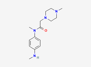 Two-dimensional chemical structure of 1-{N-Methyl[p-(methylamino)phenyl]amino}-2-(4-methyl-1-piperazinyl)-1-ethanone