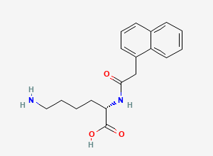 Two-dimensional chemical structure of (2S)-6-amino-2-[(2-naphthalen-1-ylacetyl)amino]hexanoic acid