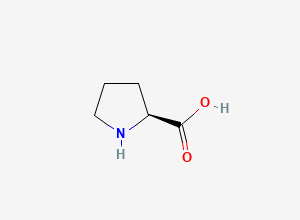 Two-dimensional chemical structure of L-Proline, CAS 147-85-3