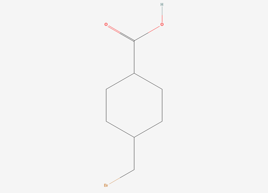 Two-dimensional chemical structure of trans-4-(Bromomethyl)cyclohexanecarboxylic acid