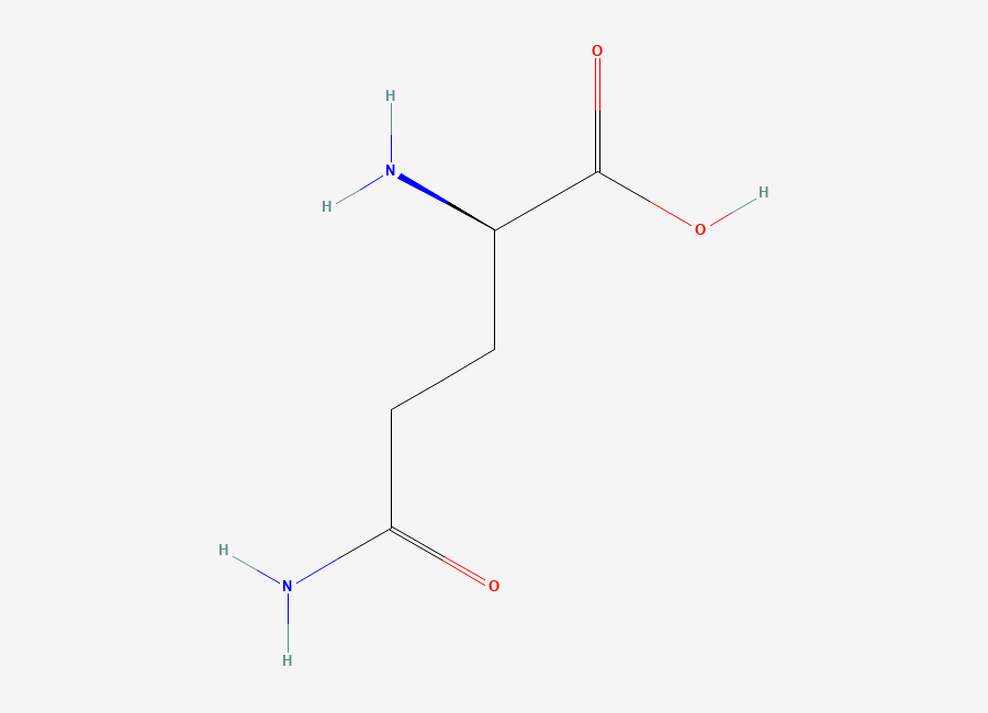Two-dimensional chemical structure of D-Glutamine